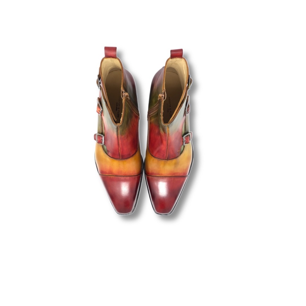 Men’s Triple Monk Strap Boots - Picture 2 of 5